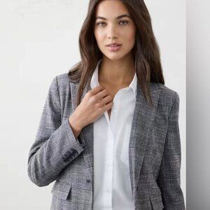 Banana Republic Factory Plaid Classic Suiting Blazer